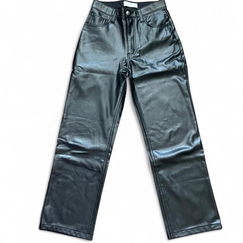 Black Faux Leather Pants